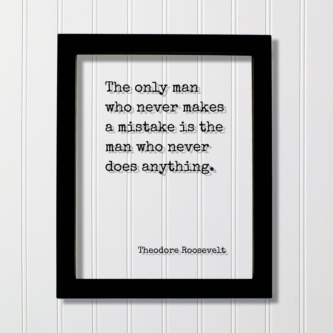 Theodore Roosevelt Quote Poster, Motivational Portrait
