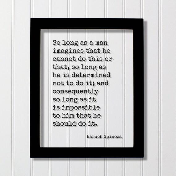 Baruch Spinoza Quote Determination Makes Possible Typewriter Print