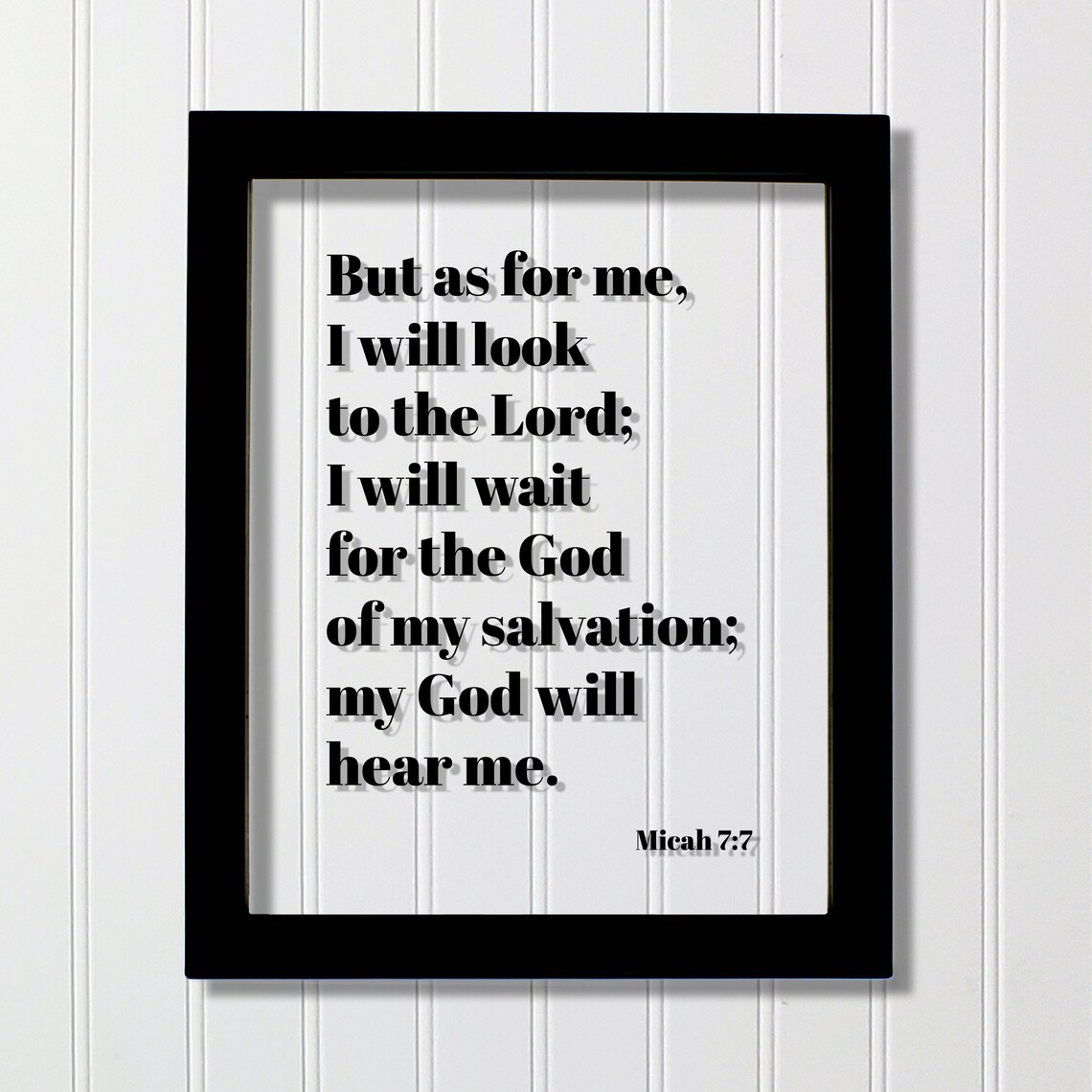 Micah 7:7 Bible Verse Christian Scripture Art Print