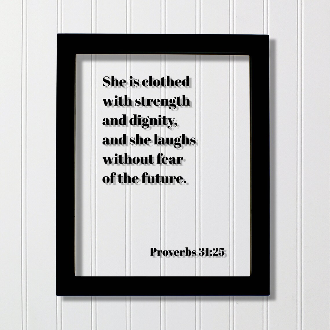 Proverbs 31:25 Scripture Art Print, Christian Decor