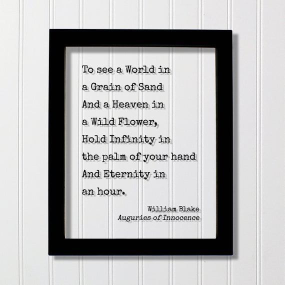 William Blake Quote Art Print, Botanical Verse