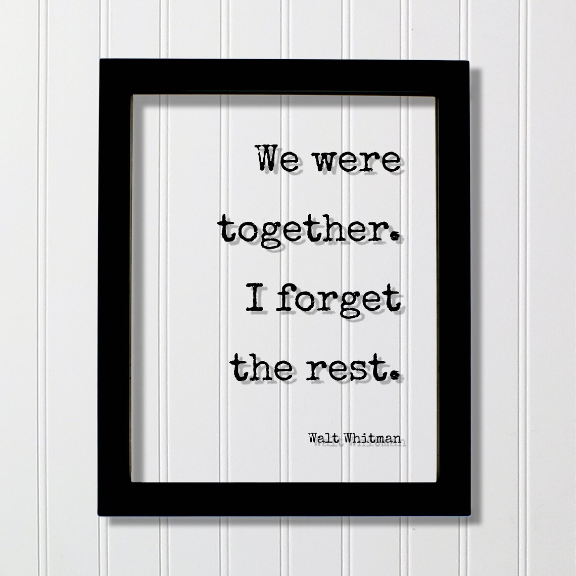 Walt Whitman Floating Quote Art Print, Romantic Gift