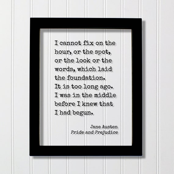 Jane Austen Pride And Prejudice Art Print