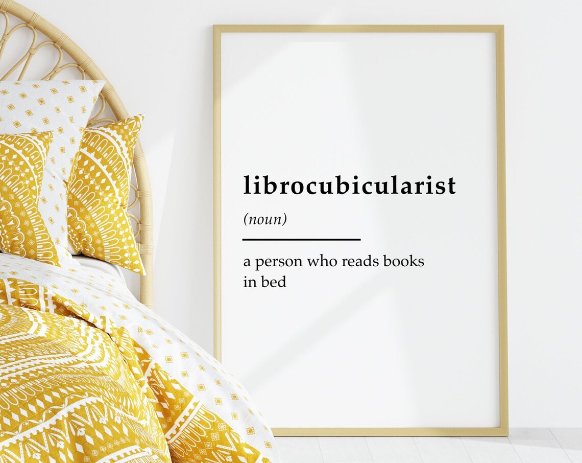Reading Definition Quote Art Print, Bookish Gift
