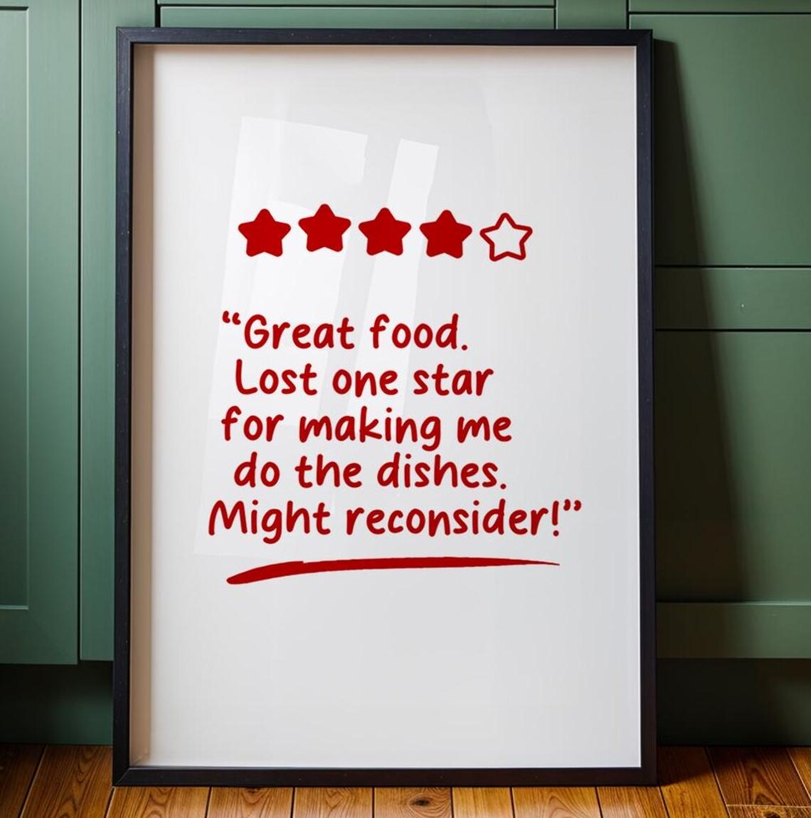 Funny Kitchen Wall Art, Vintage Food Quote