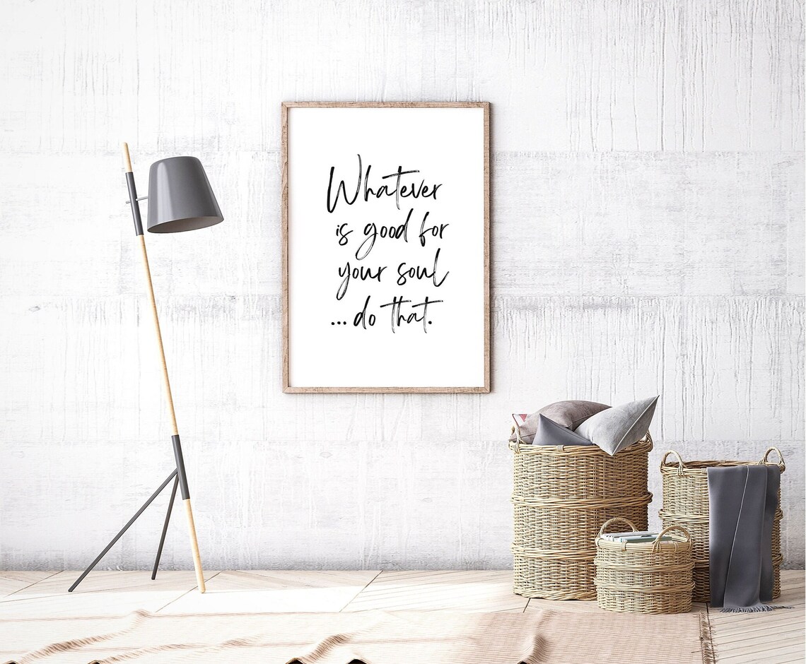 Whatever Is Good For The Soul Quote, Boho Typography Art Print - Image 2