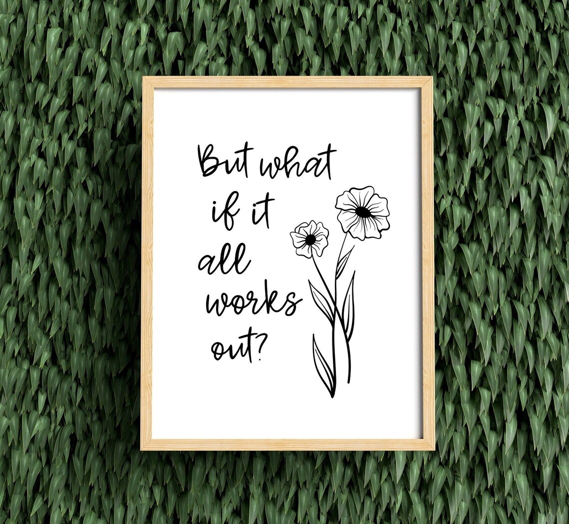 But What If It All Works Out Boho Quote Art Print - Image 2
