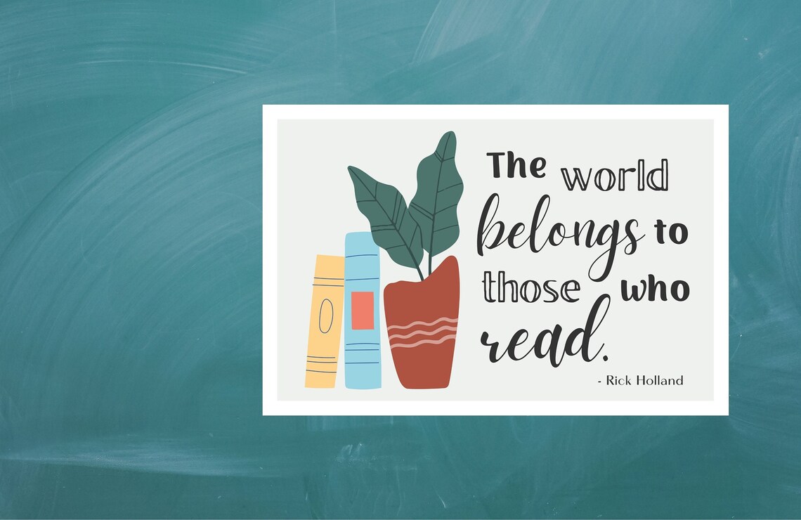The World Belongs to Those Who Read Boho Poster - Image 4