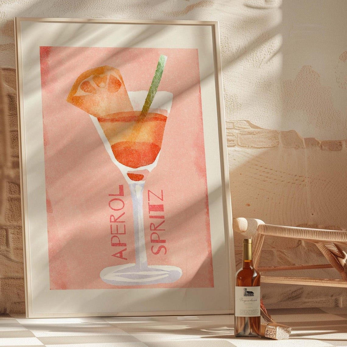 Aperol Spritz Watercolor Poster Print