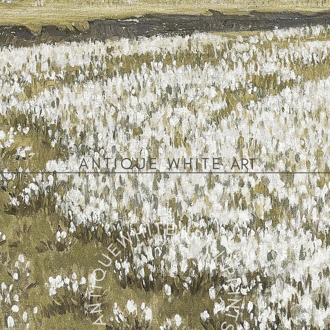 Vintage Spring Meadow Painting, Farmhouse Flowers - Image 2