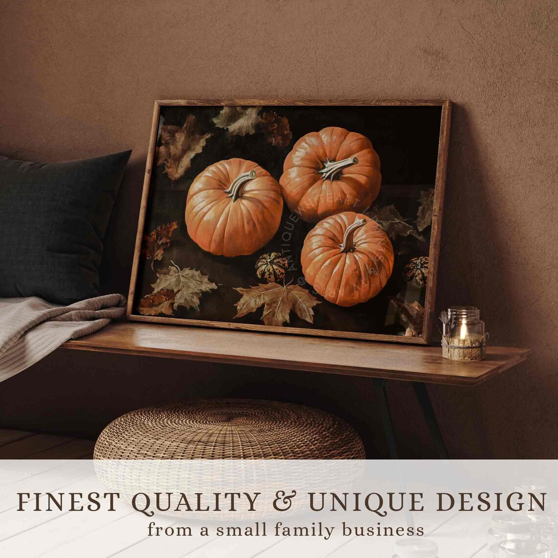 Pumpkins Wall Art Dark Fall Decor Print Moody Fall Farmhouse Art Print Wall Art Pumpkins Decor A265 - Image 3
