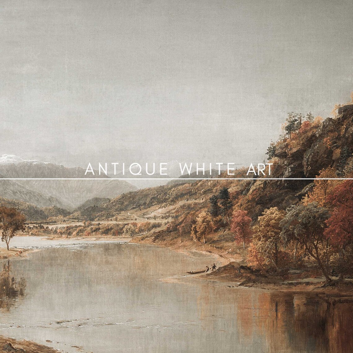 Autumn Vintage Fall Art, Rustic Country Landscape - Image 4