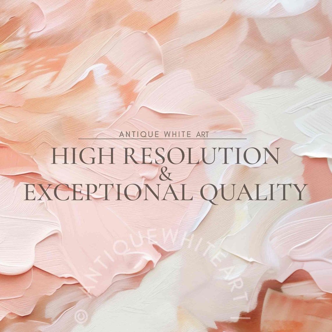 Blush Pink Peony Petals Soft Abstract Floral Oil Painting Poster