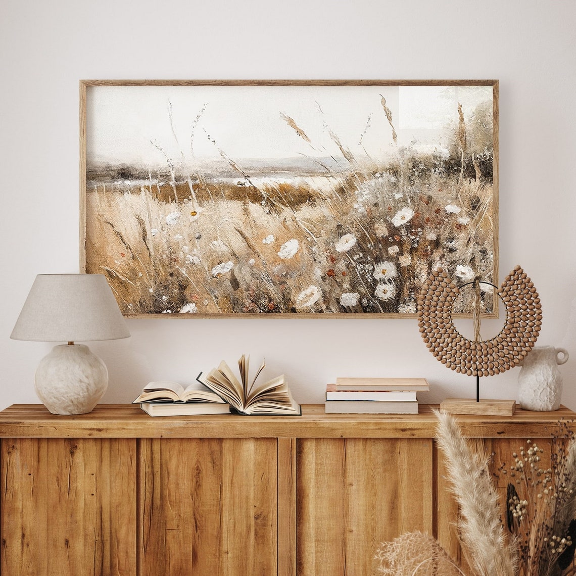Spring Wildflower Meadow Four Piece Frame TV Art Set Landscape Print - Image 4