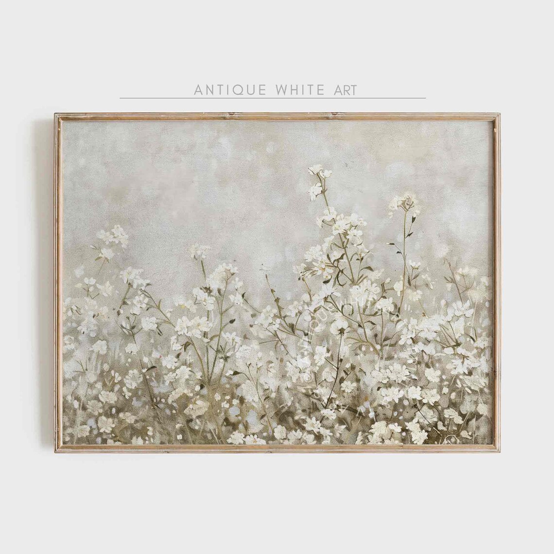 Neutral Wildflowers Floral Summer Flowers Art Print - Image 4