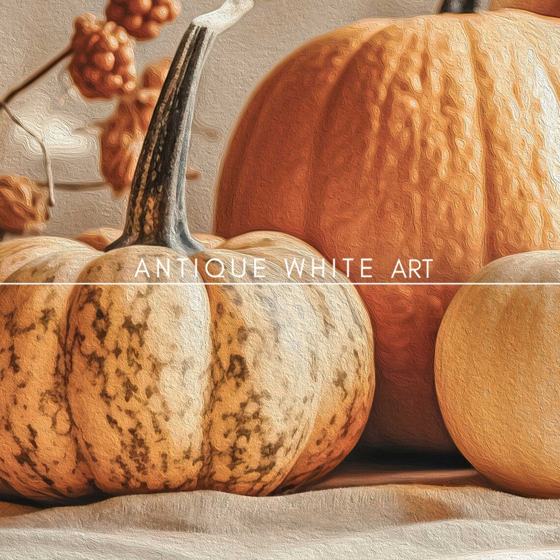 Pumpkin Painting Instant Fall Art Poster - Image 3