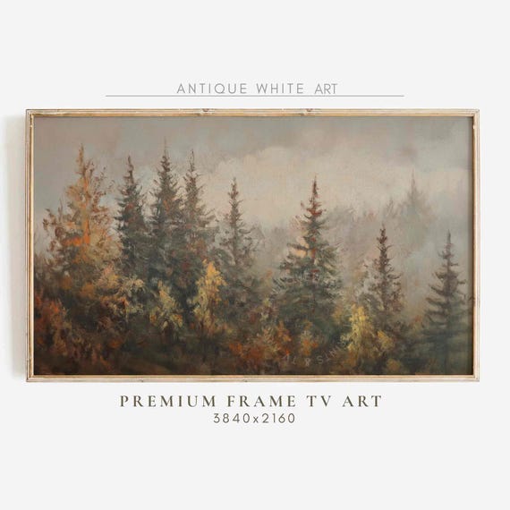 Fall Frame Tv Art Moody Farmhouse Painting Fall Decor Rustic Landscape Art For Tv Vintage Style Painting Fall Scenery Screensaver Tv467