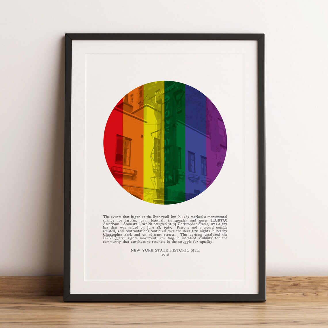 Stonewall Inn Uprising Pride LGBTQ Poster Wall Art Print