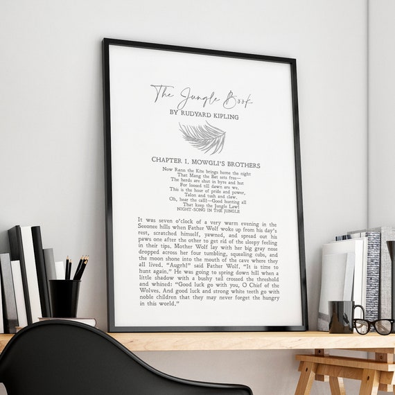 The Jungle Book by Rudyard Kipling, Minimalist Art Print