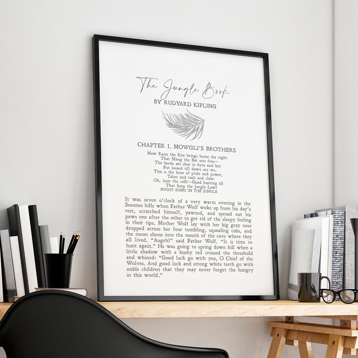 The Jungle Book by Rudyard Kipling, Minimalist Art Print