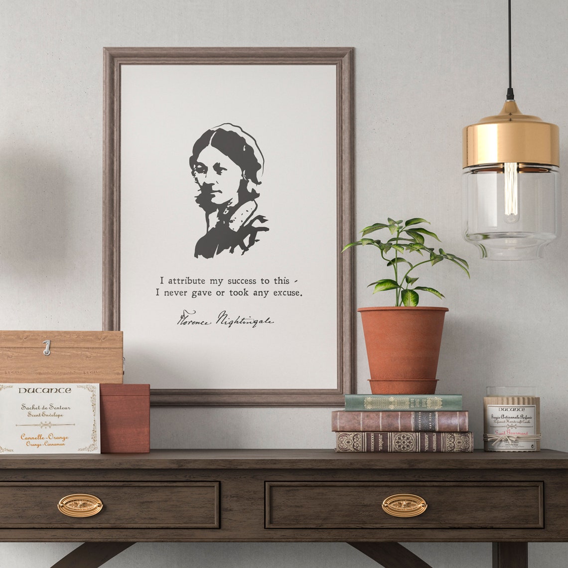 Florence Nightingale I Never Gave Or Took Any Excuse Quote Print - Image 2