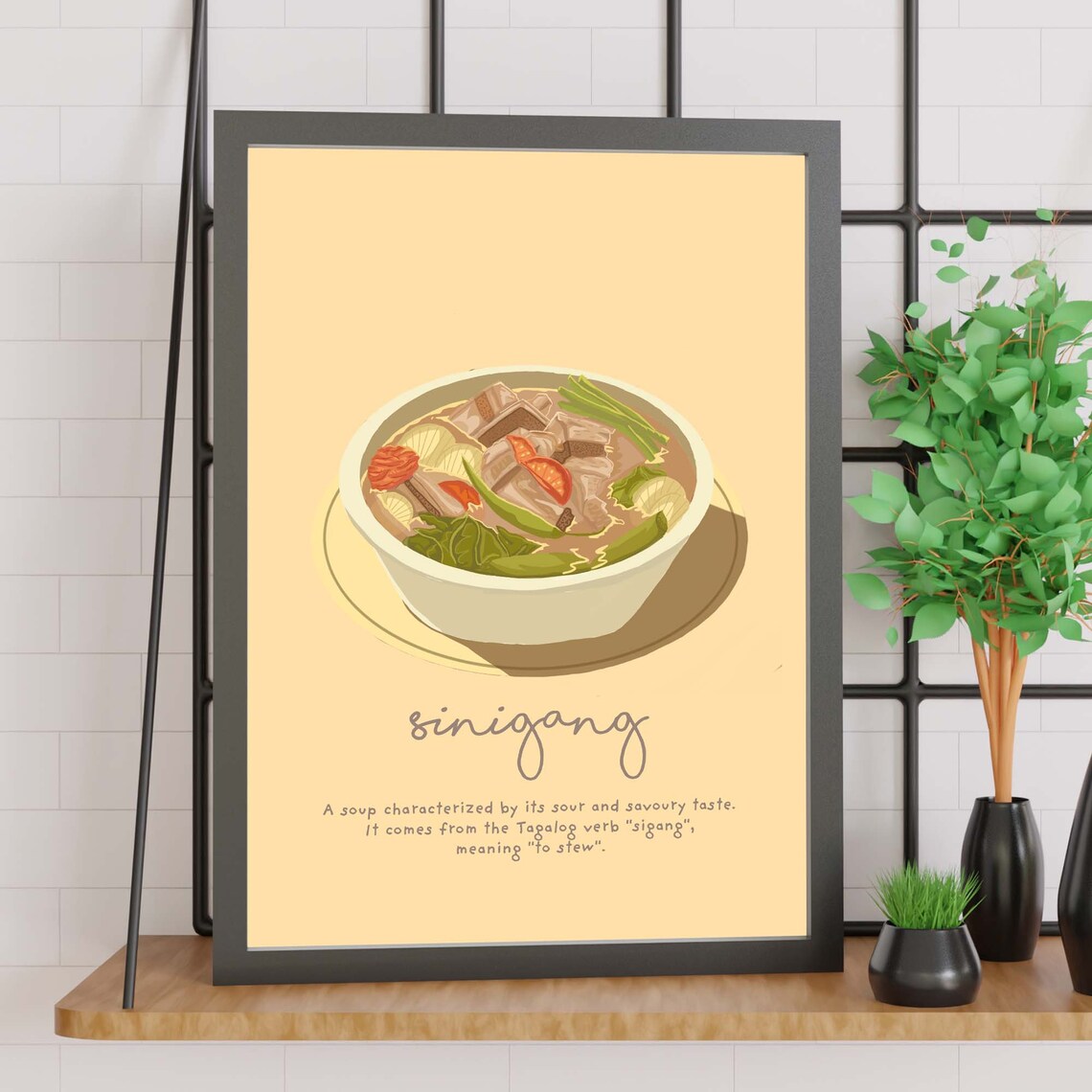 Sinigang V2 Filipino Food, Tagalog Cuisine Art Print