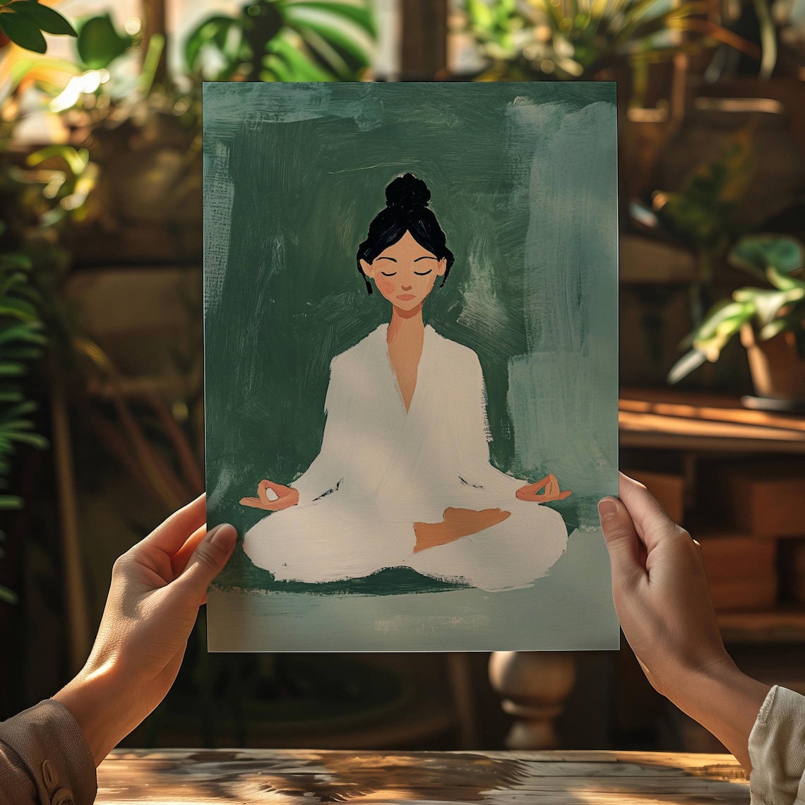 Yoga Meditation Boho Woman Yoga Pose Art Print - Image 5
