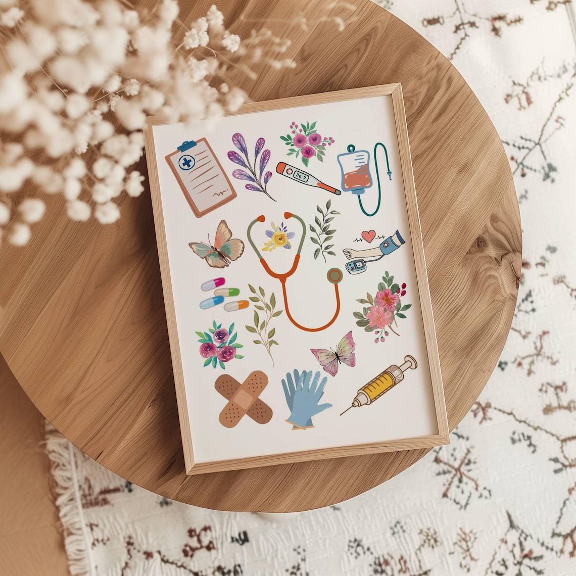 Healthcare Illustration Nurse Art Print, Clinic Decor - Image 3