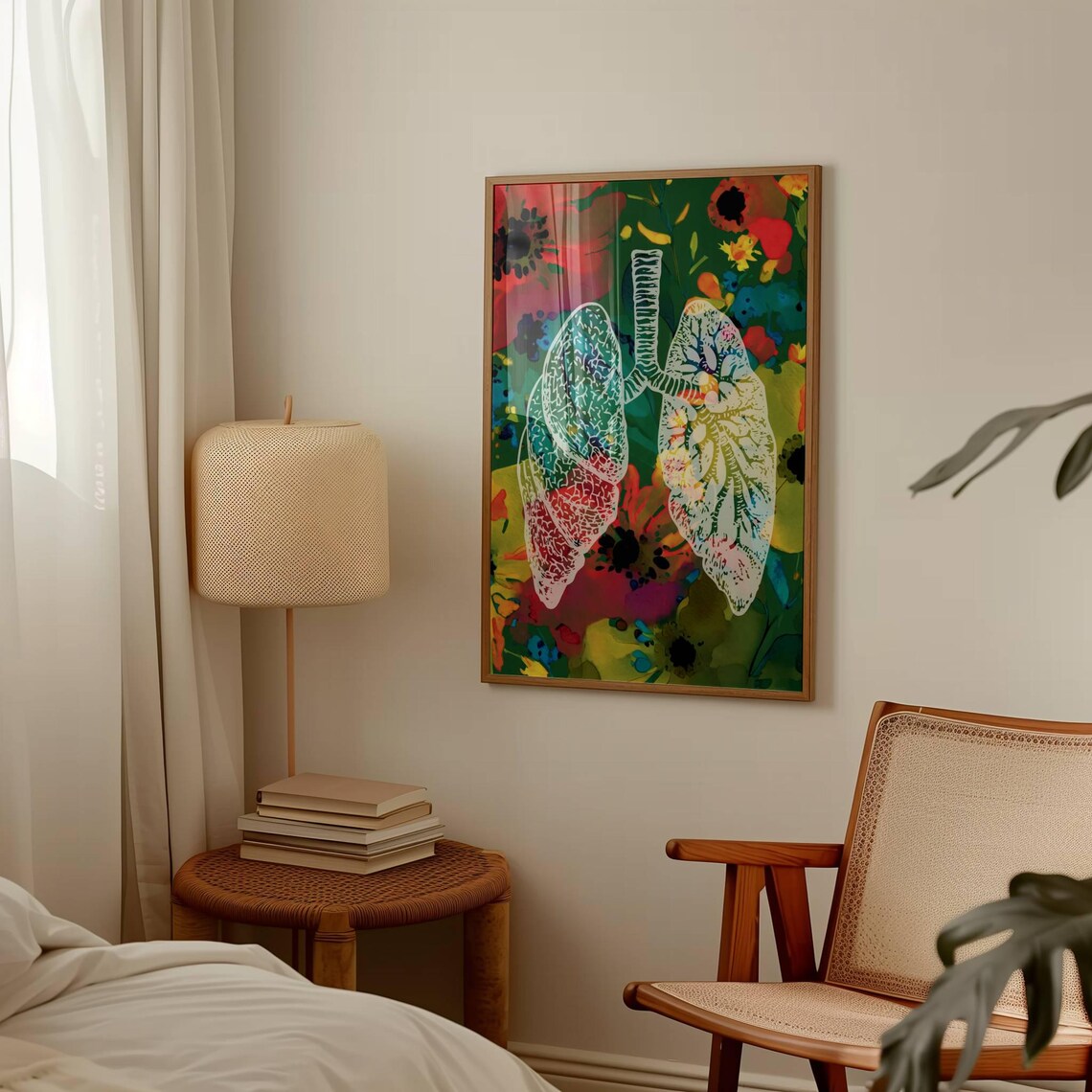 Lungs Anatomy Wall Art, Science Meditation Print - Image 3