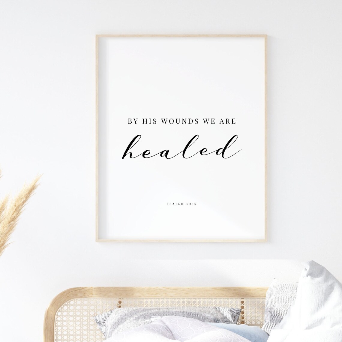 By His Wounds We Are Healed Isaiah 53:5 Healing Scripture Poster - Image 2