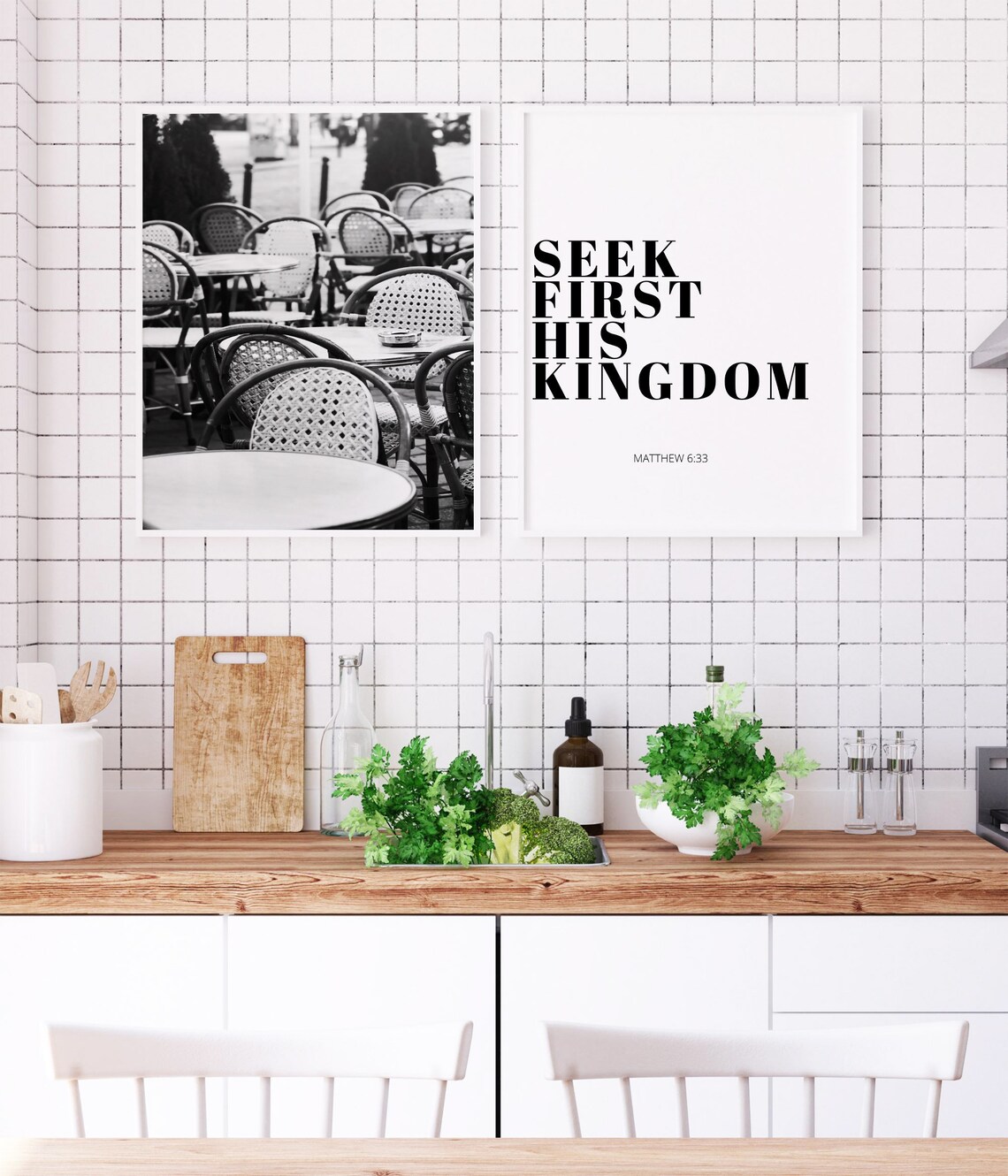 Seek First His Kingdom Matthew 633 Bible Verse Art Print - Image 2