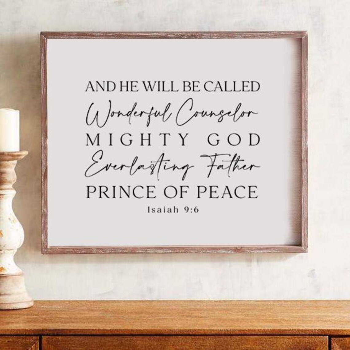 Wonderful Counselor Isaiah 9:6 Christian Art Print - Image 2