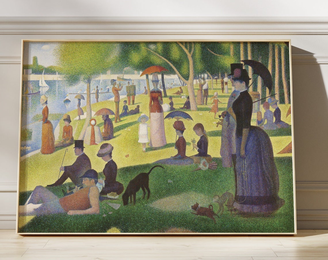 Georges Seurat A Sunday on La Grande Jatte Pointillist Park Art