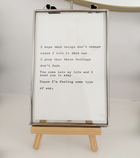 Customised Vintage Quote Art Print, Typewritten Style
