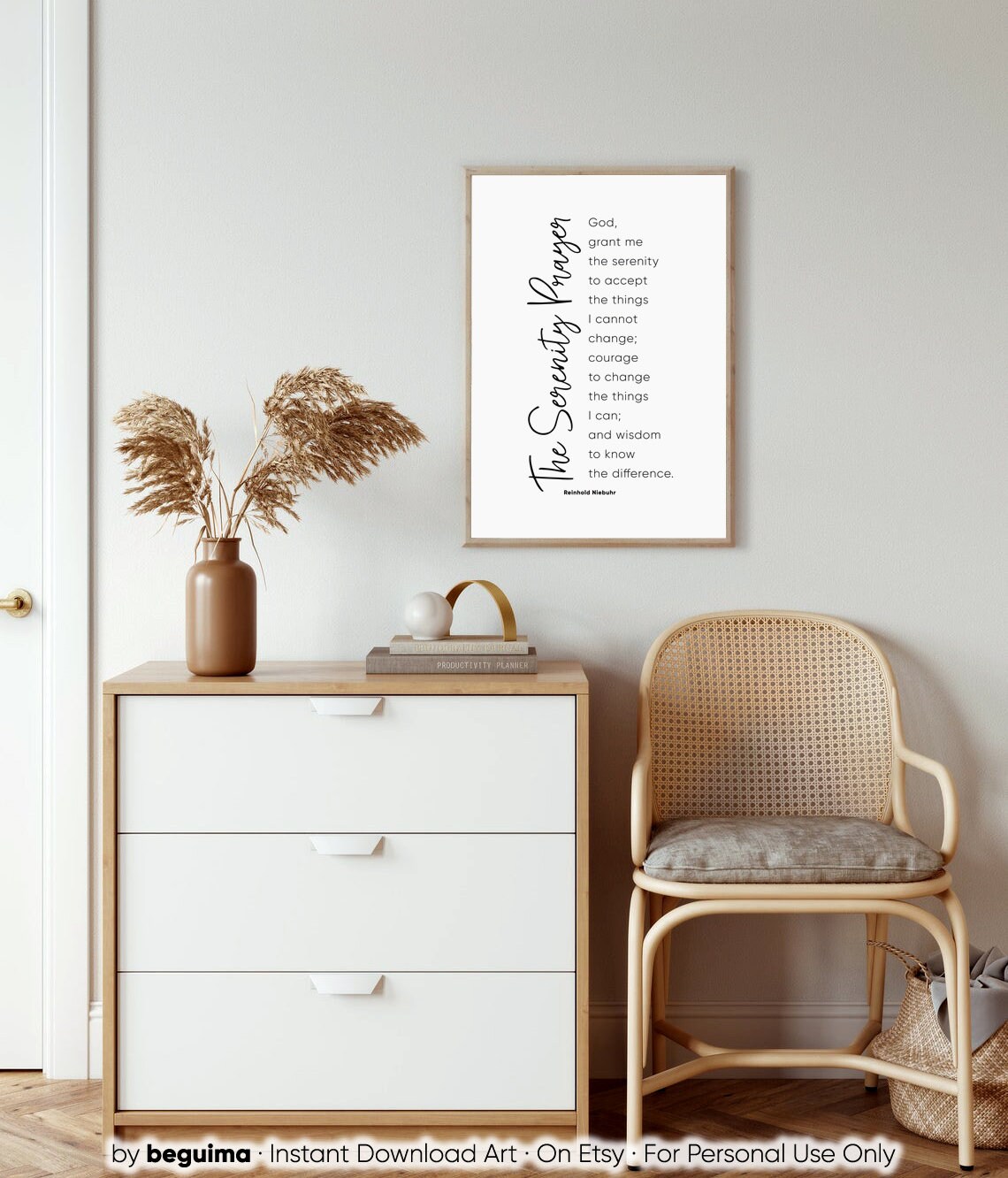 Serenity Prayer Christian Wall Art Print - Image 2