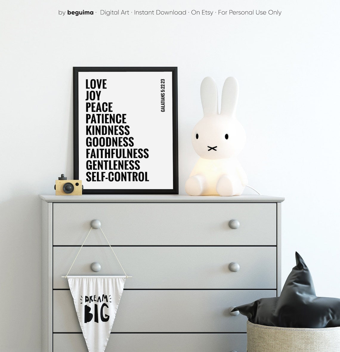 Fruit Of The Spirit Bible Verse Wall Art Print - Image 3