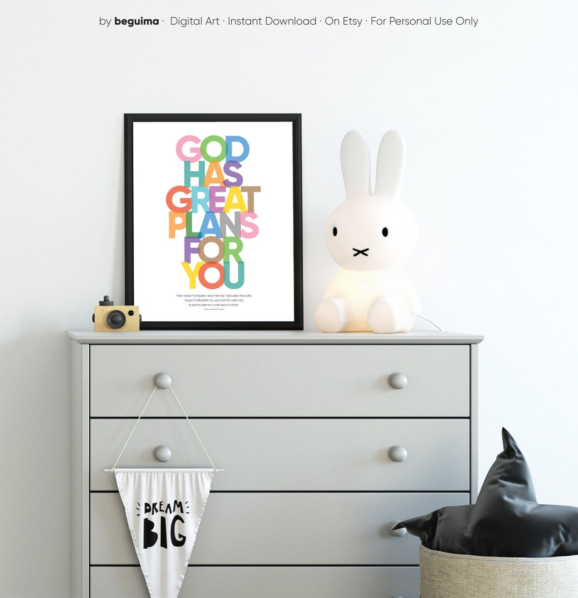 God Has Great Plans for You Jeremiah 29 11 Faith Scripture Poster - Image 3