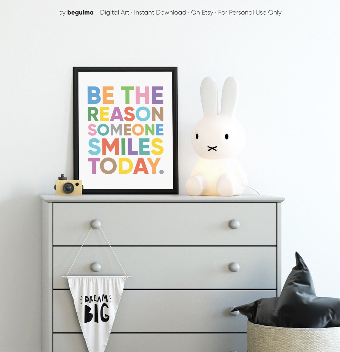 Be The Reason Someone Smiles Today Quote Art - Image 3