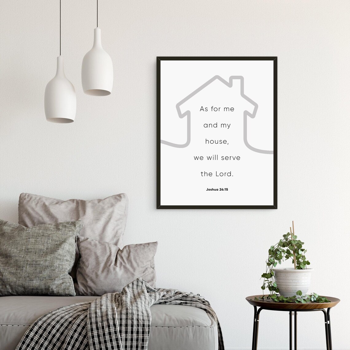 As for Me and My House We Will Serve the Lord Christian Faith Poster - Image 2