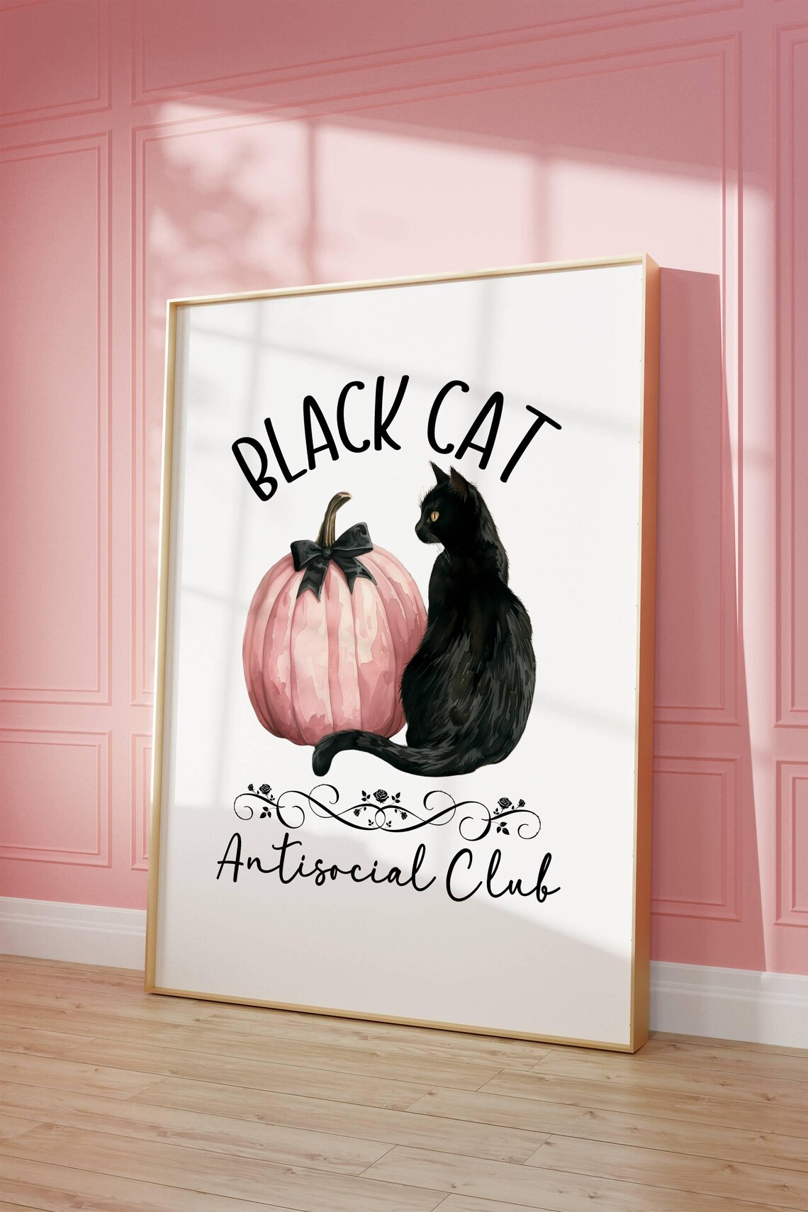 Black Cat Antisocial Club Cat Wall Art Poster - Image 7