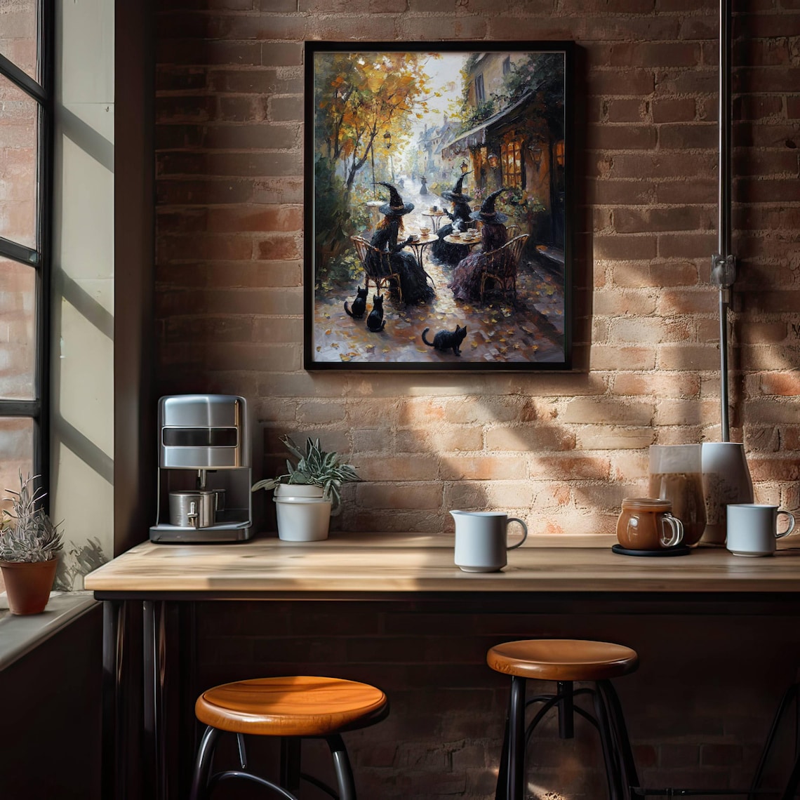 Witch Cafe Halloween Impressionist Wall Art Print - Image 3