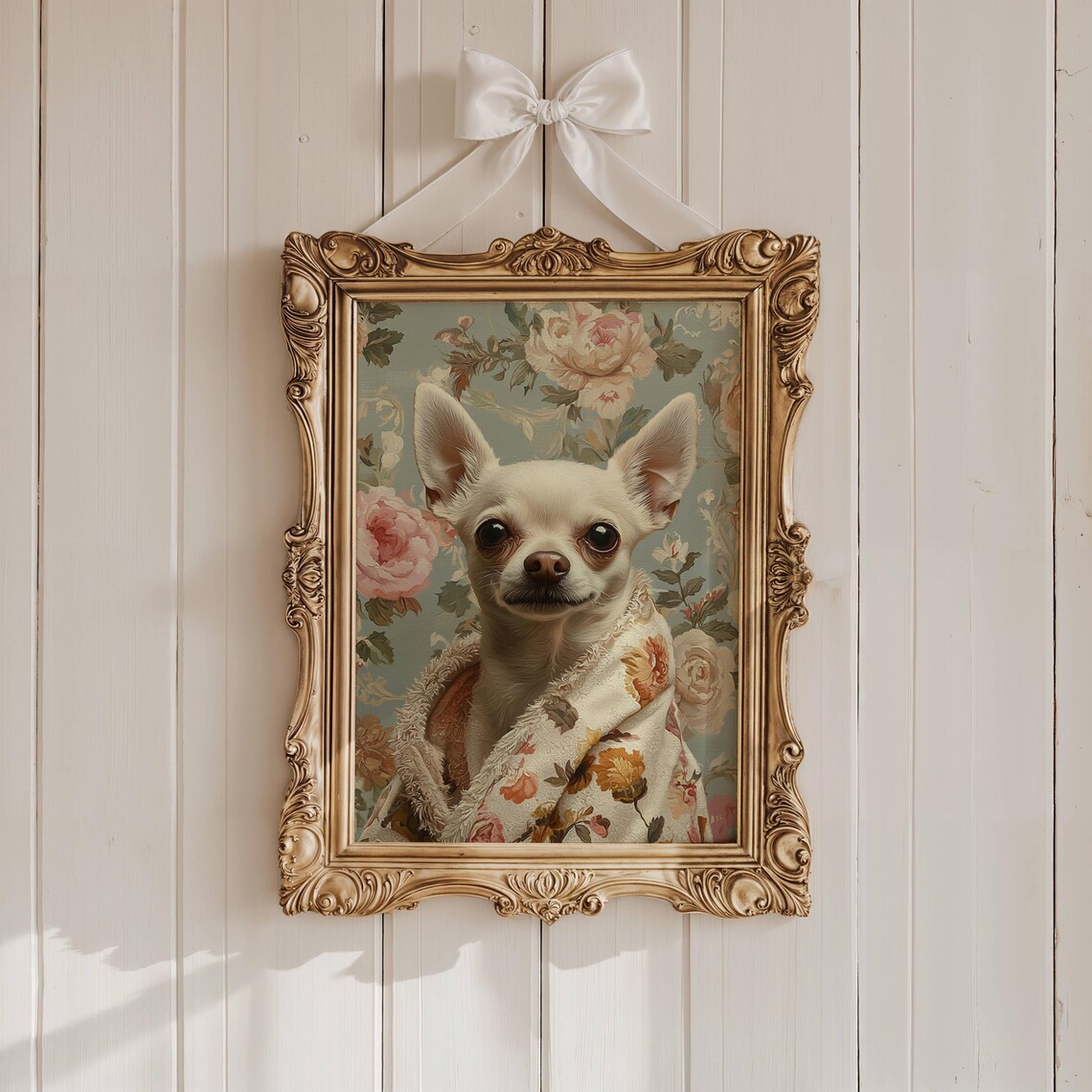Chihuahua in Bathrobe Bathroom Dog Lover Art Print - Image 3