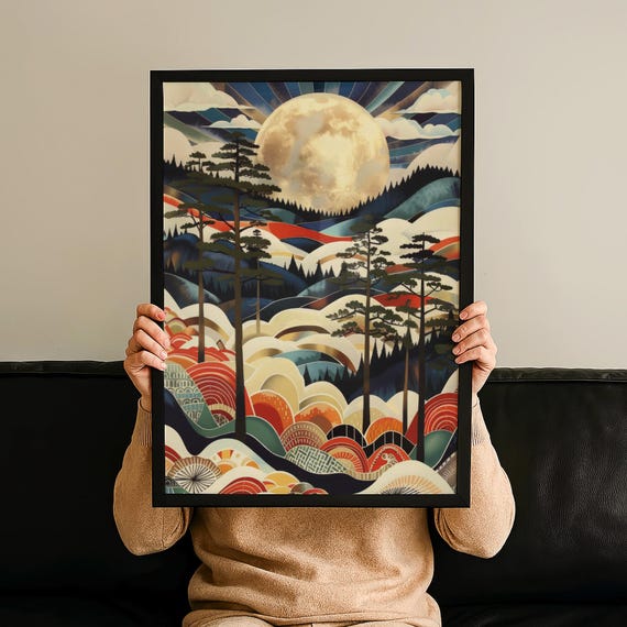 Minimalist Mount Fuji Print Zen Japanese Landscape