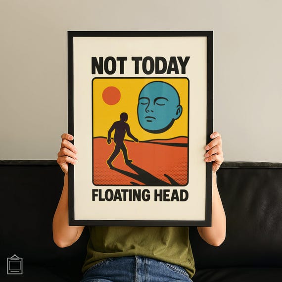 Printed Funny Poster Artful Wall Print Modernism Homely Room Art Ironic Typography Gift Giftful Minimal Decor No 54