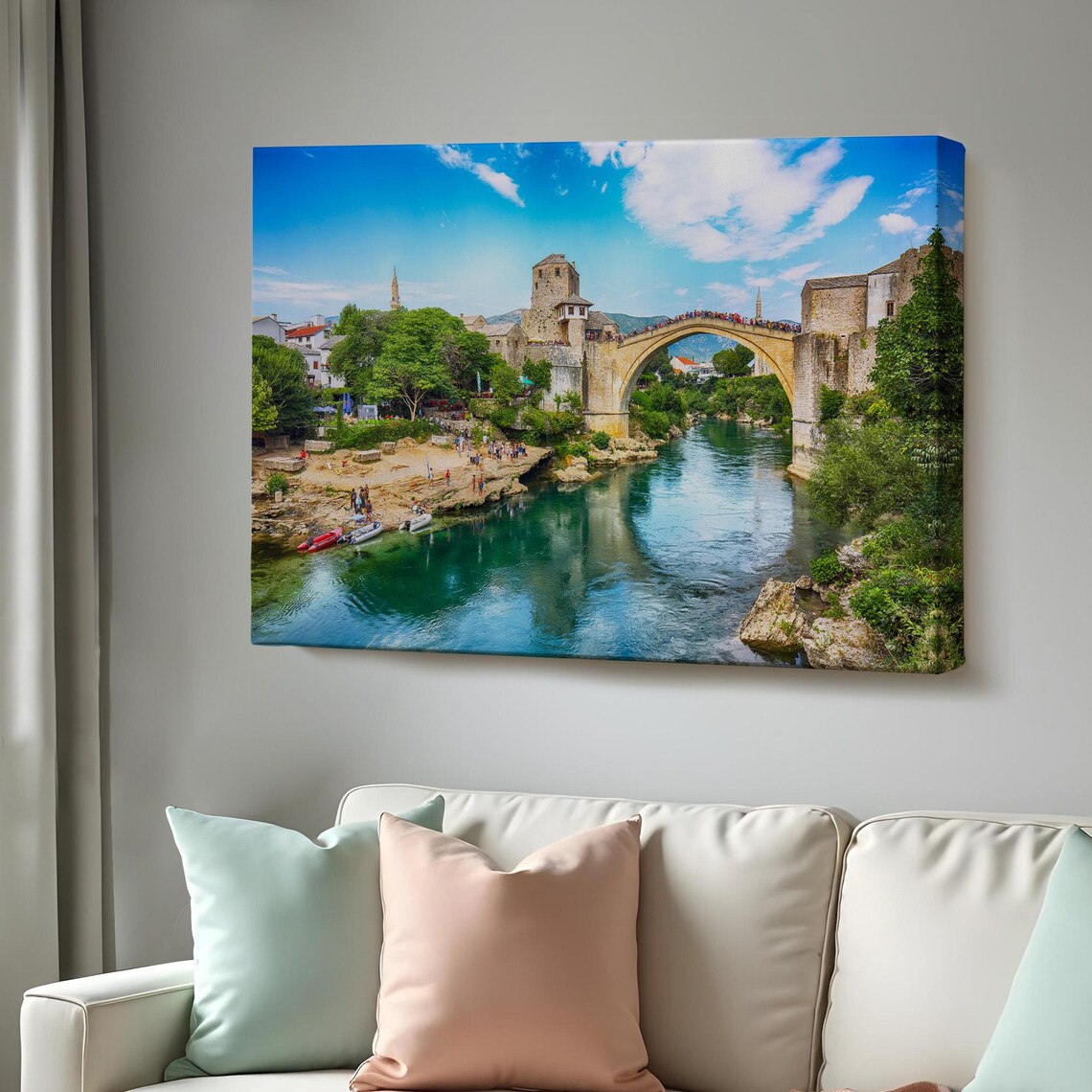 Mostar Bridge Art Print, Regional Wall Decor