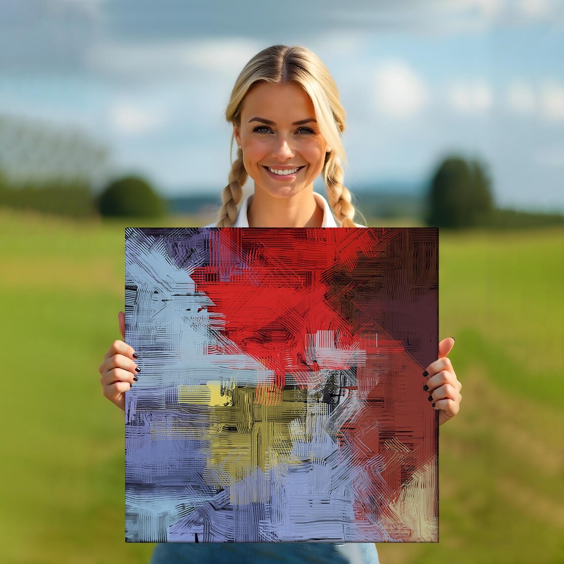 Contemporary Patterned Abstract, Housewarming Gift - Image 5