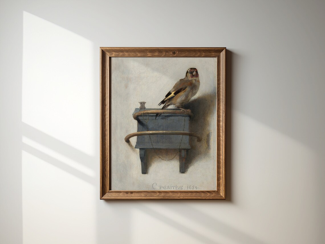 The Goldfinch Carel Fabritius 1654 Famous Bird Painting Art Poster - Image 4