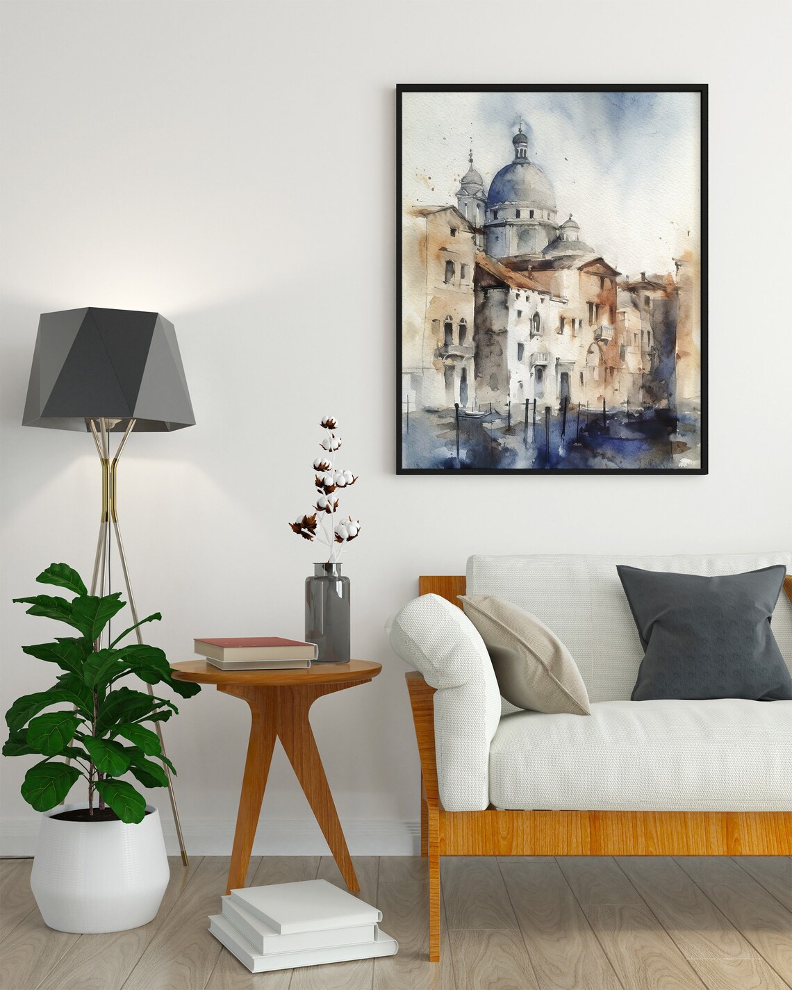 Venice Watercolor Travel Poster, Italy Cityscape - Image 4