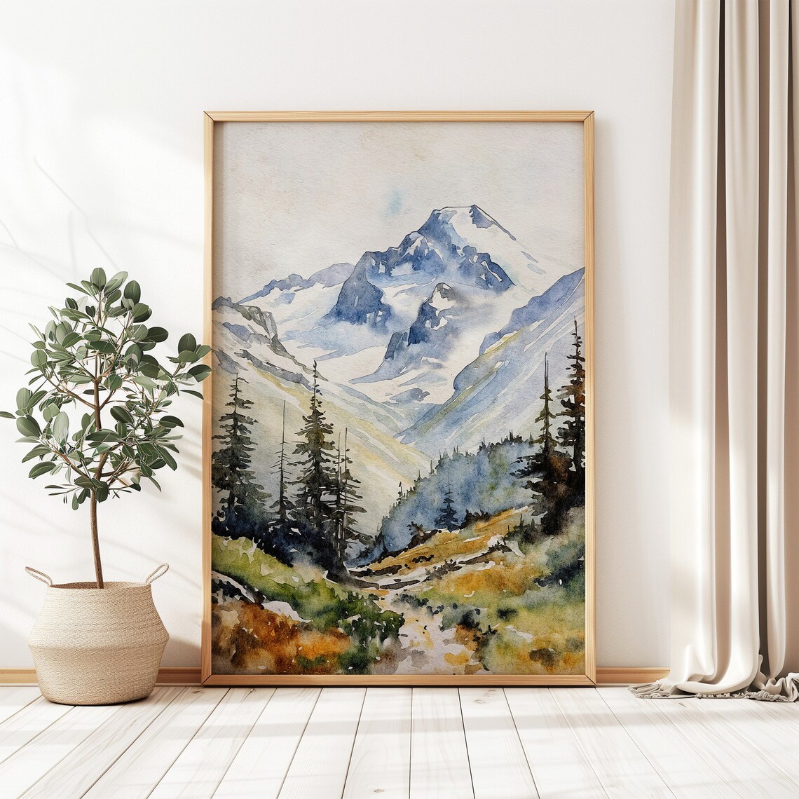 North Cascades Watercolor, Mt Baker Trail Art Print - Image 5