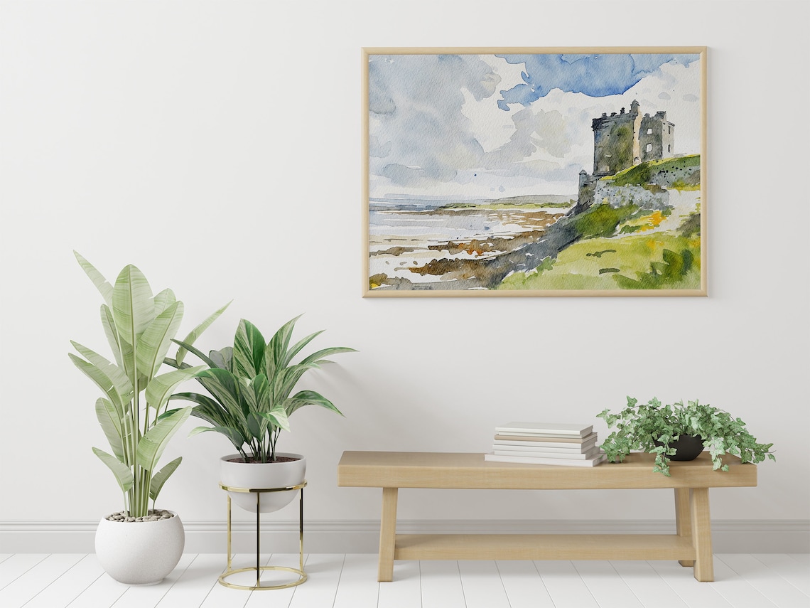 Kilchurn Castle Watercolor, Scotland Travel Poster - Image 3